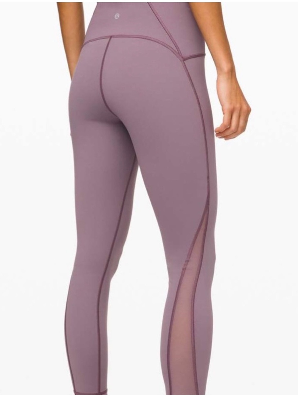 lululemon athletica Mauve/Purple High-Rise Mesh Panel Leggings